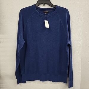 Banana Republic 100% Cotton Slub Men's Knit Top, Large, Blue, NWT